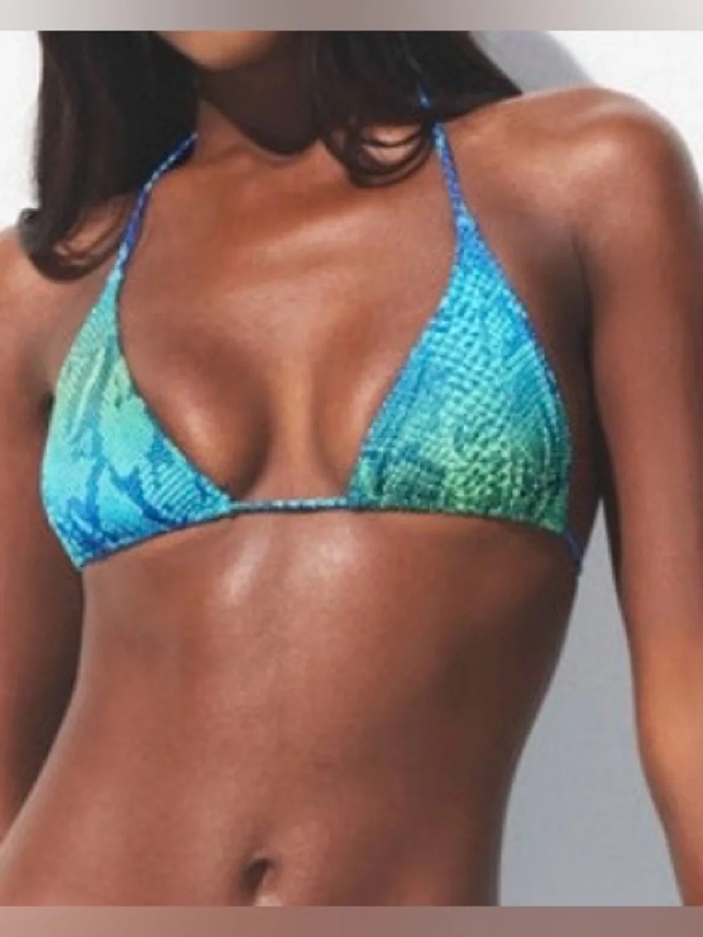 🩵 SKIMS Signature Swim Bikini Set | Aqua Ombre Snake | M | NWT